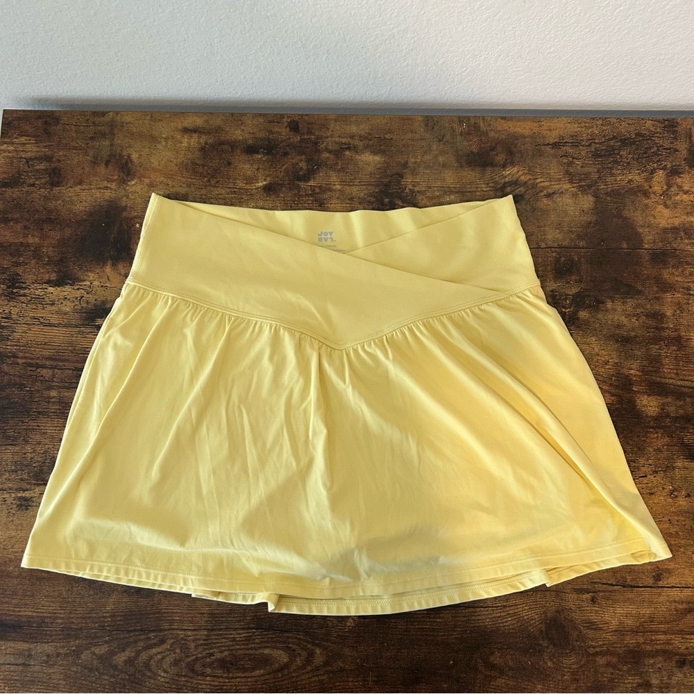 JoyLab Yellow Athletic Skort / Tennis Pickleball w/ built in liner